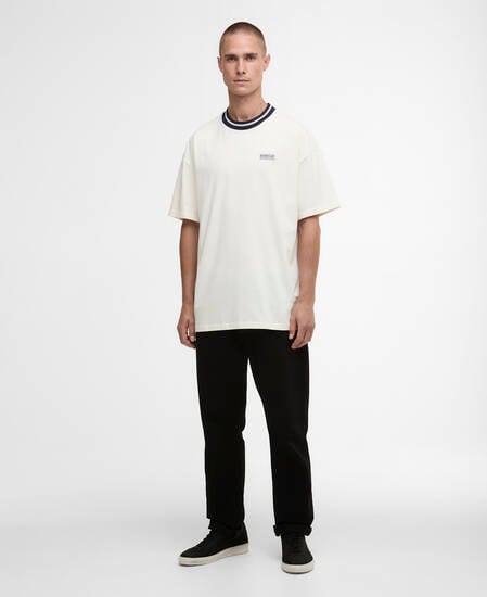 Taley Tipped T-Shirt Whisper White