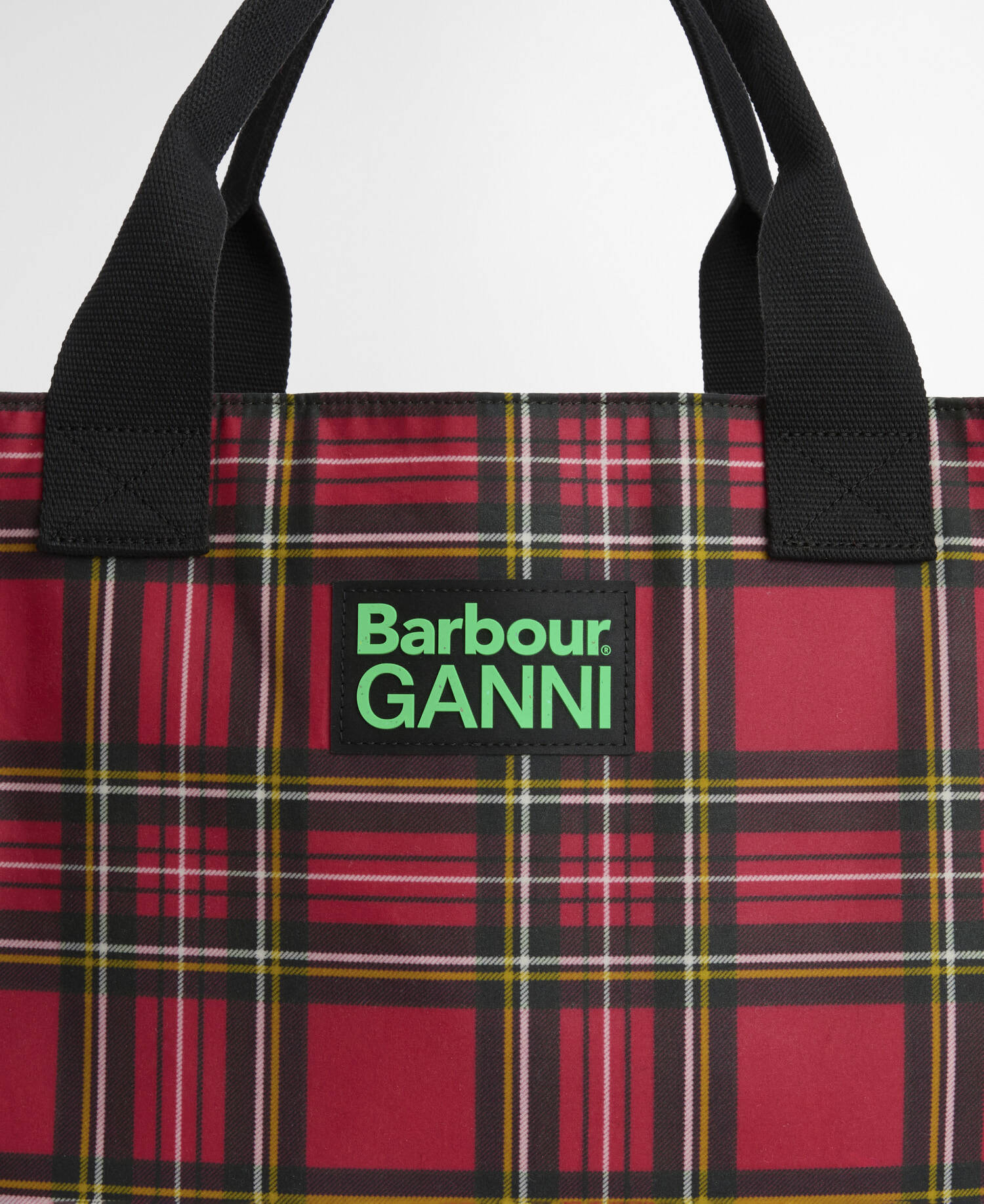 Barbour x GANNI Waxed Tote Bag Classic/Royal Stewart Tartan image number 3