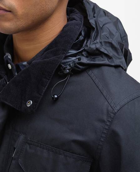 Sapper Waxed Jacket Black-Classic