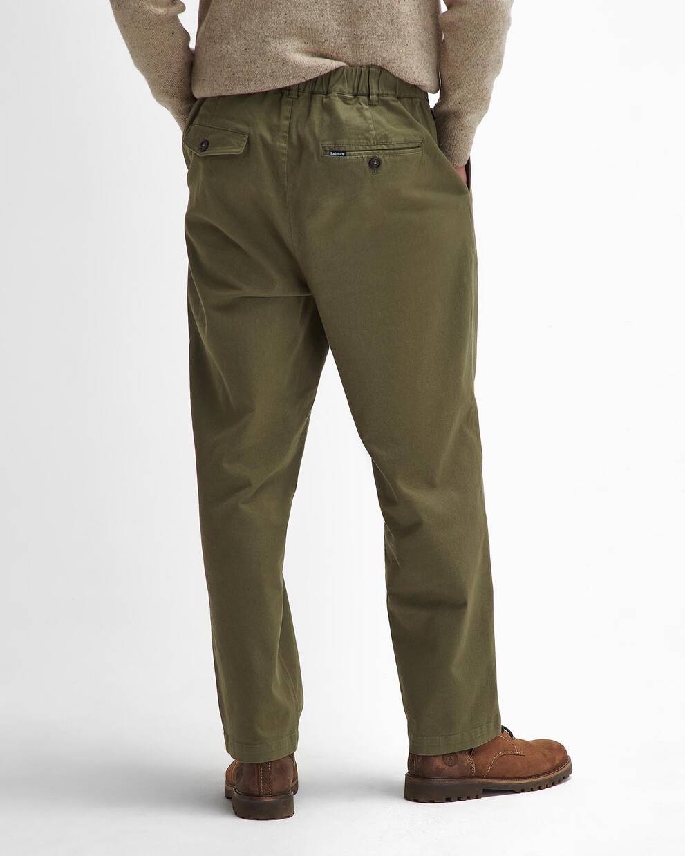 Washed Stretch Relaxed Trousers