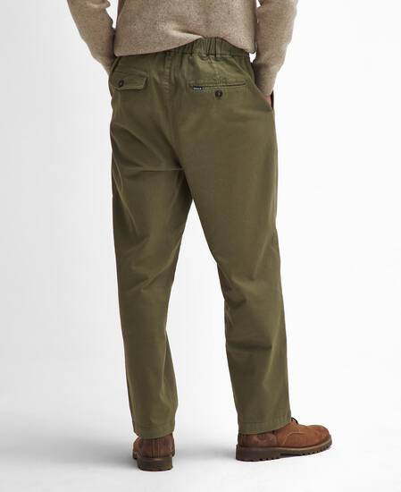 Pantaloni in tessuto stretch lavato dalla vestibilità comoda 