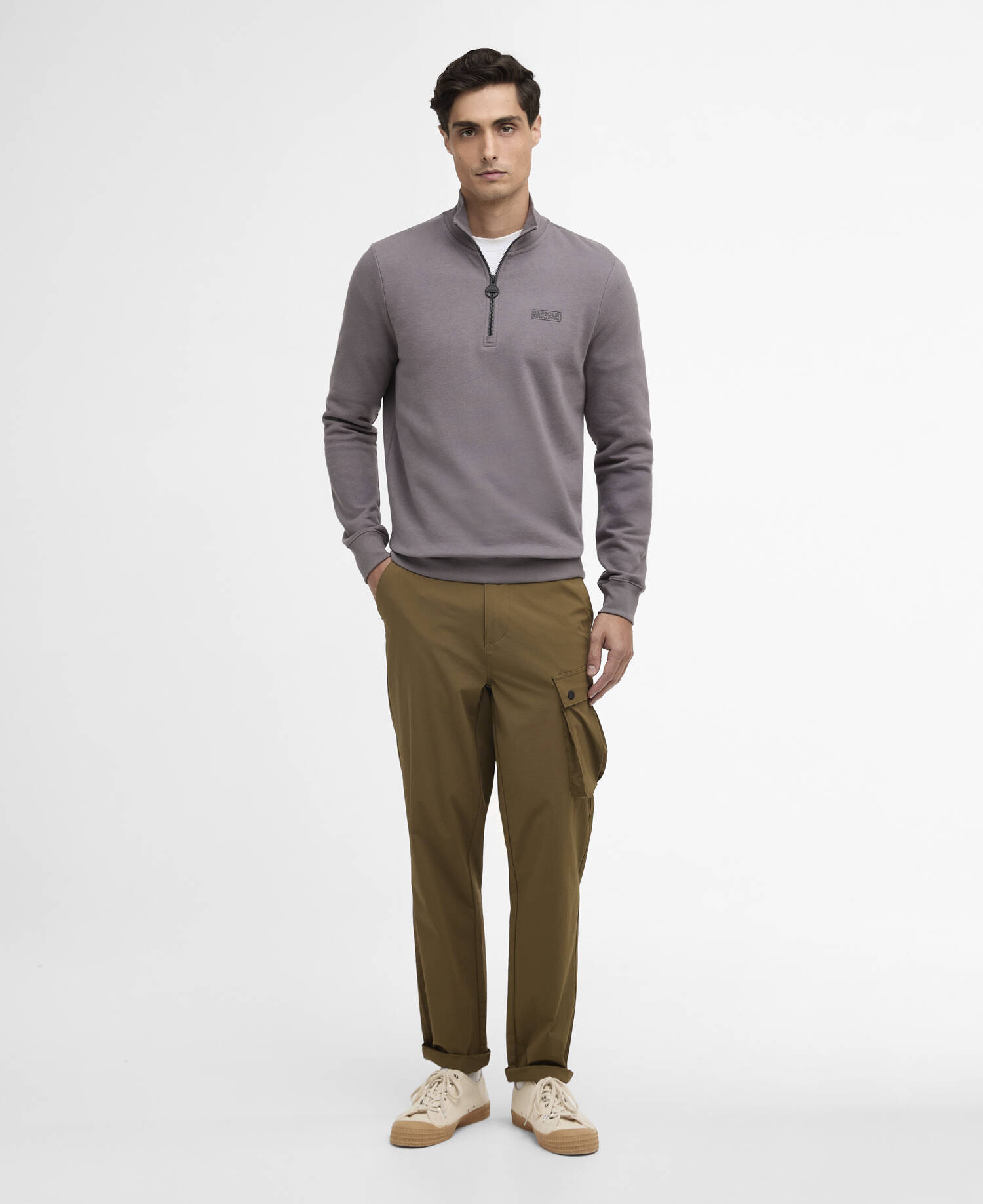 Essential Quarter-Zip Sweatshirt Aluminium image number 1
