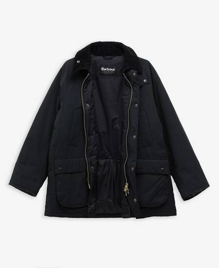 Oversized Bedale Padded Casual Jacket Black