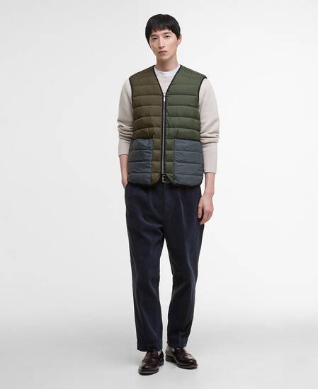 Gilet reversibile in piuma d’oca Olive Multi