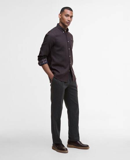 Buckley Tailored Long-Sleeved Shirt Dark Oak