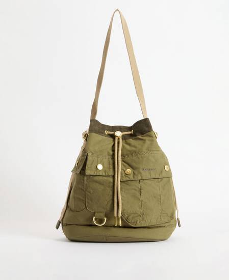 Borsa tote con coulisse Mia Dusky Green