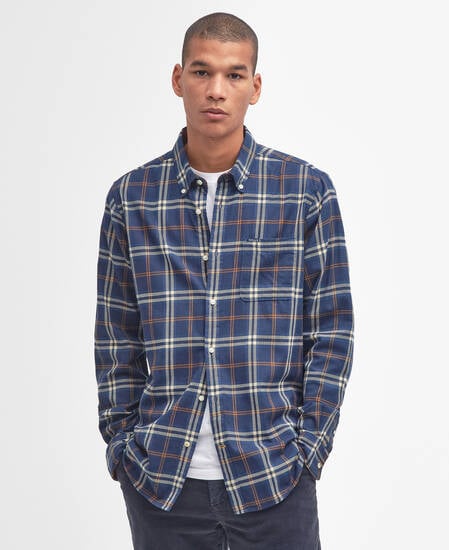 Crossfell Tailored Long-Sleeved Shirt Classic Blue