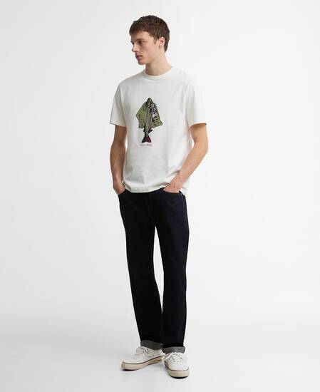 Paul Smith Loves Barbour Fishing Jacket T-Shirt Whisper White