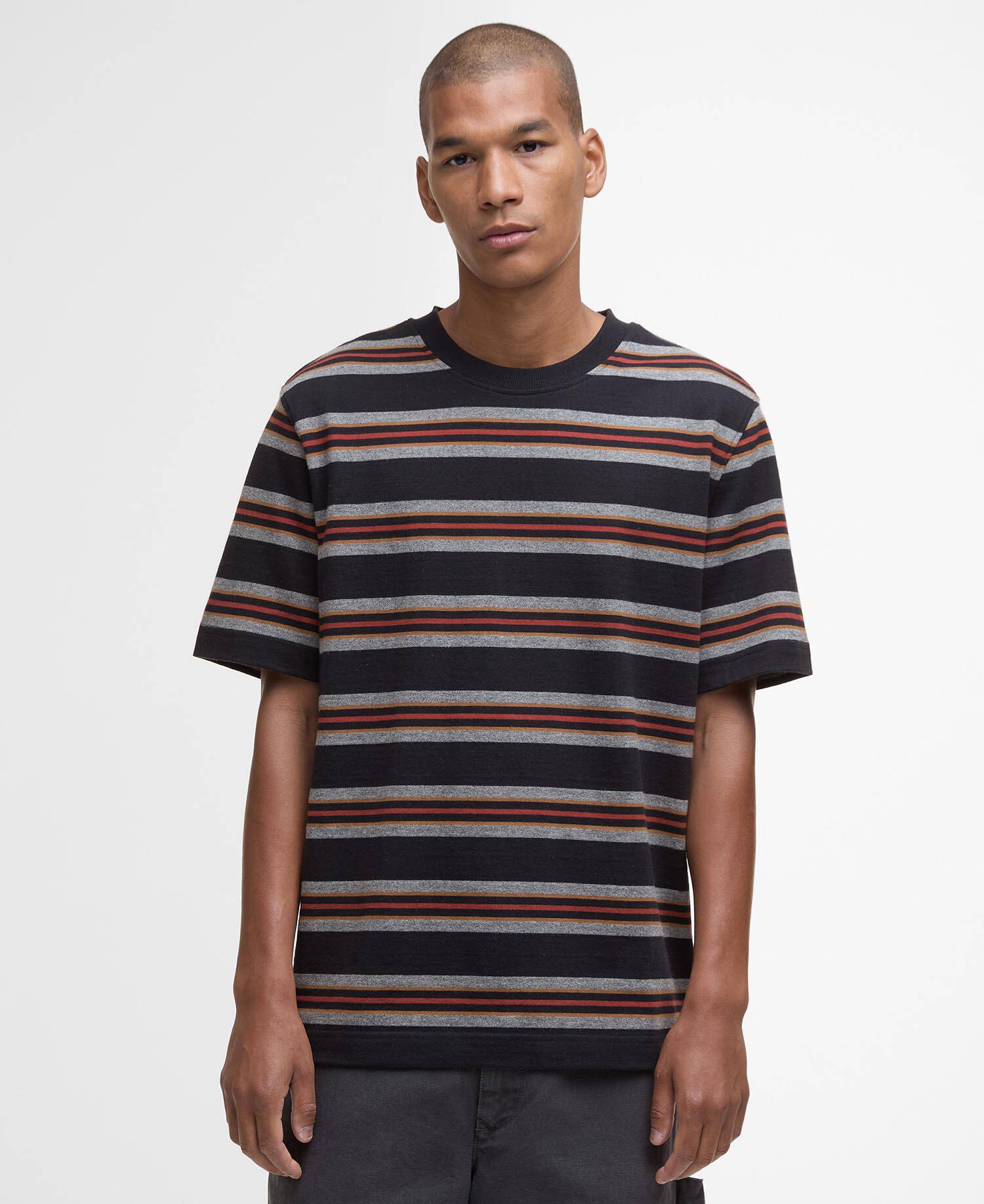 Sandwick Relaxed Striped T-Shirt Black image number 0
