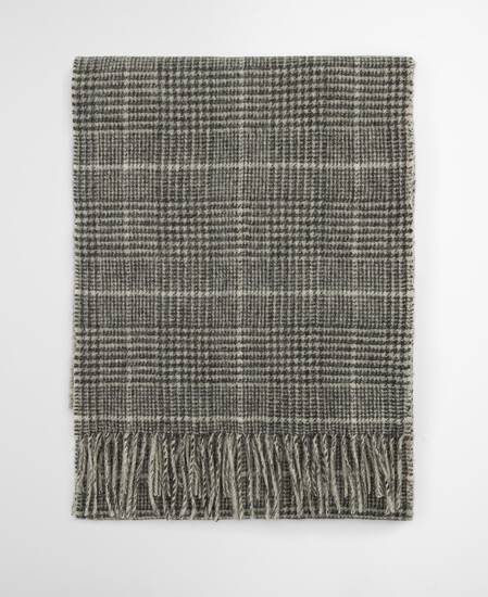 Noelle Reversible Check Scarf Monochrome