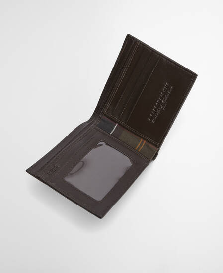 Farne Woven Leather Wallet Brown