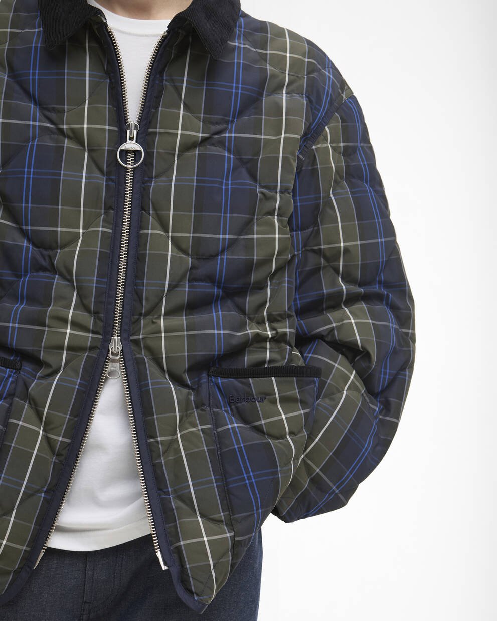Barbour x ARKET Tartan Quilted Jacket