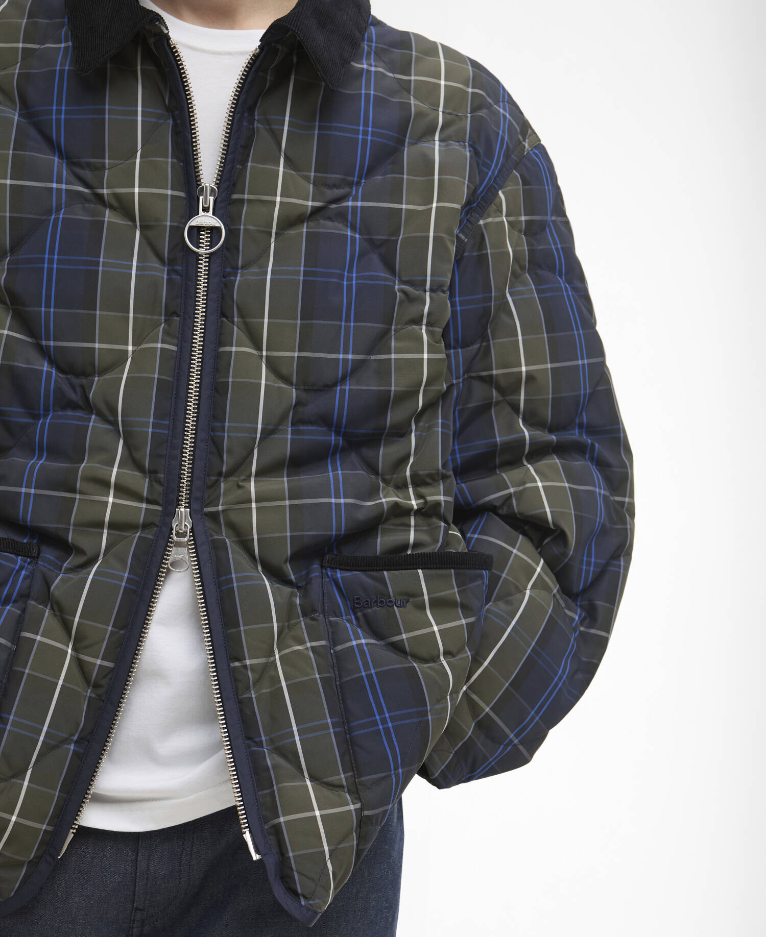 Barbour x ARKET Tartan Quilted Jacket image number 5