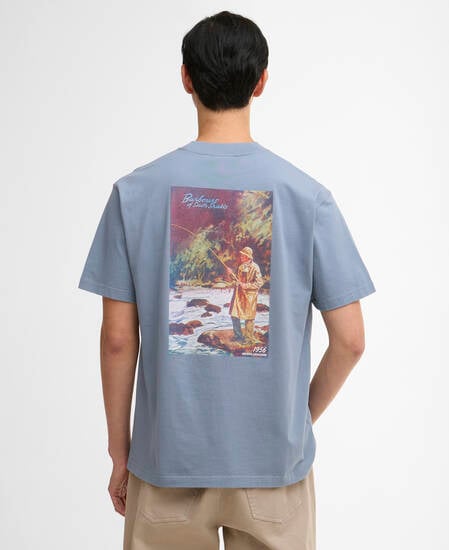 1956 Graphic OS T-Shirt Washed Blue