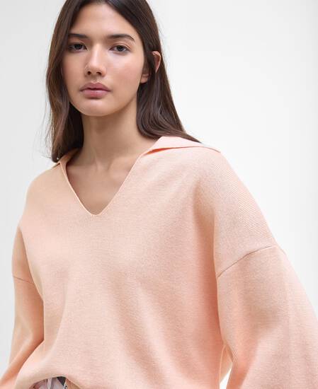 Natalia Knitted T-Shirt Peach Parfait