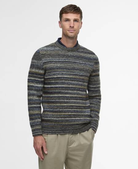 Pateley Striped Crew Neck Jumper Inky Marl