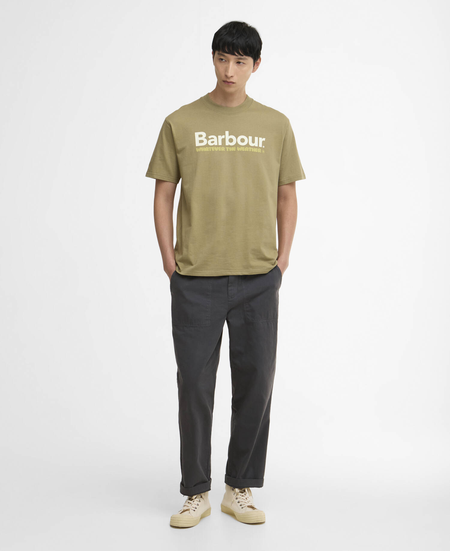 Sunside UV Oversized T-Shirt Bleached Olive image number 1