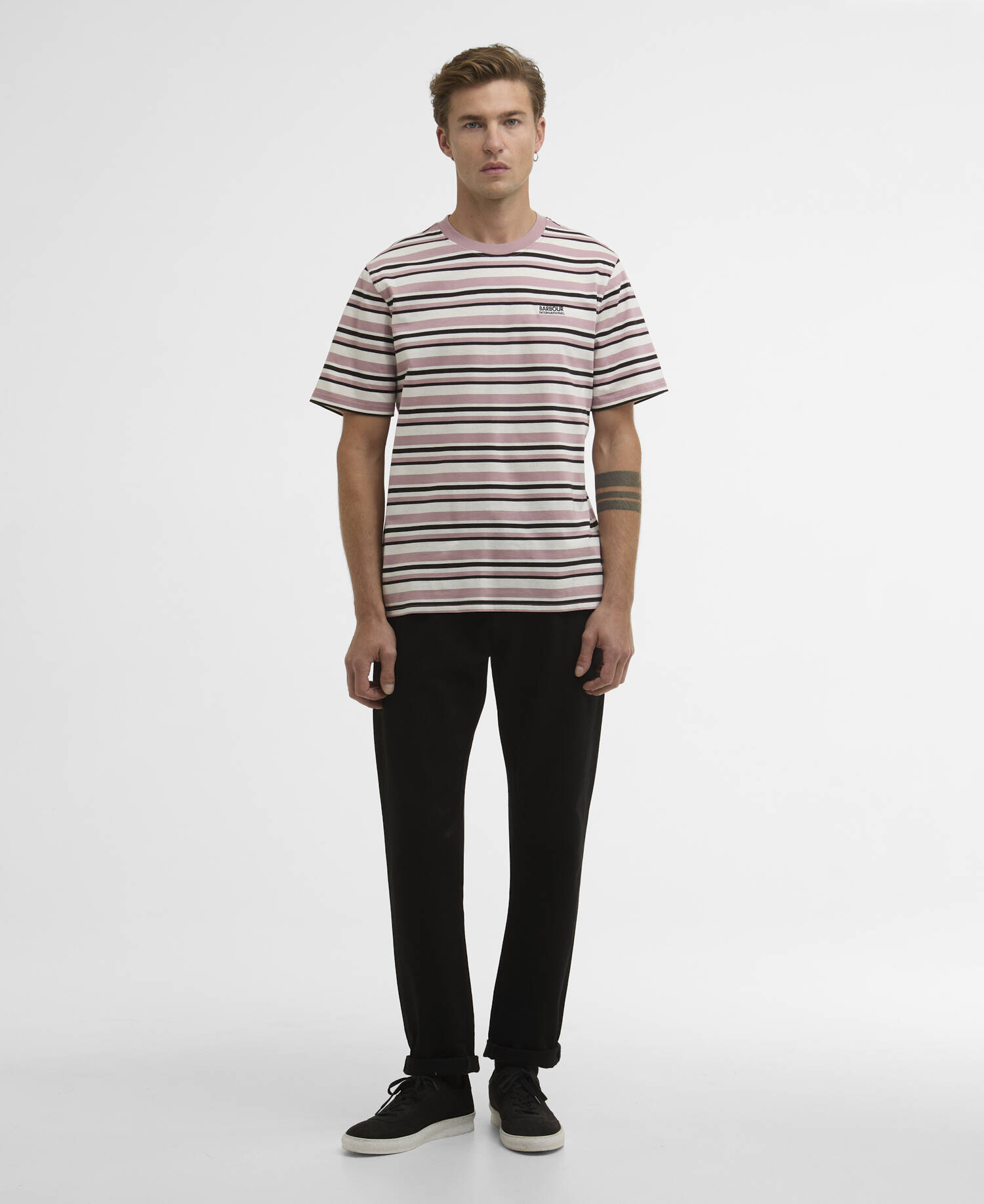 T-Shirt Burnwood Striped Woodrose image number 1