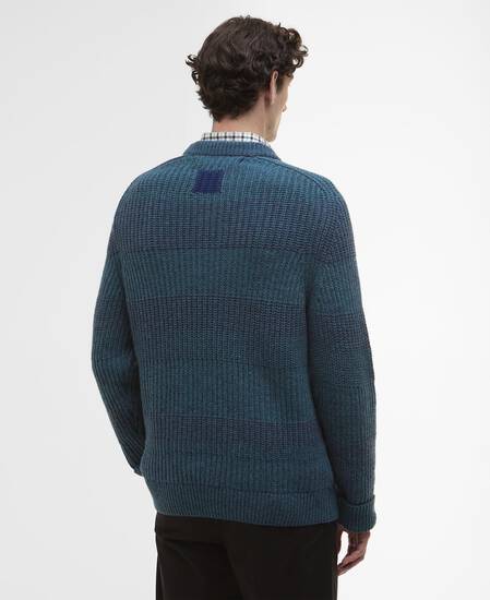 Paul Smith loves Barbour Saddle Crew Neck Jumper Rosette Blue