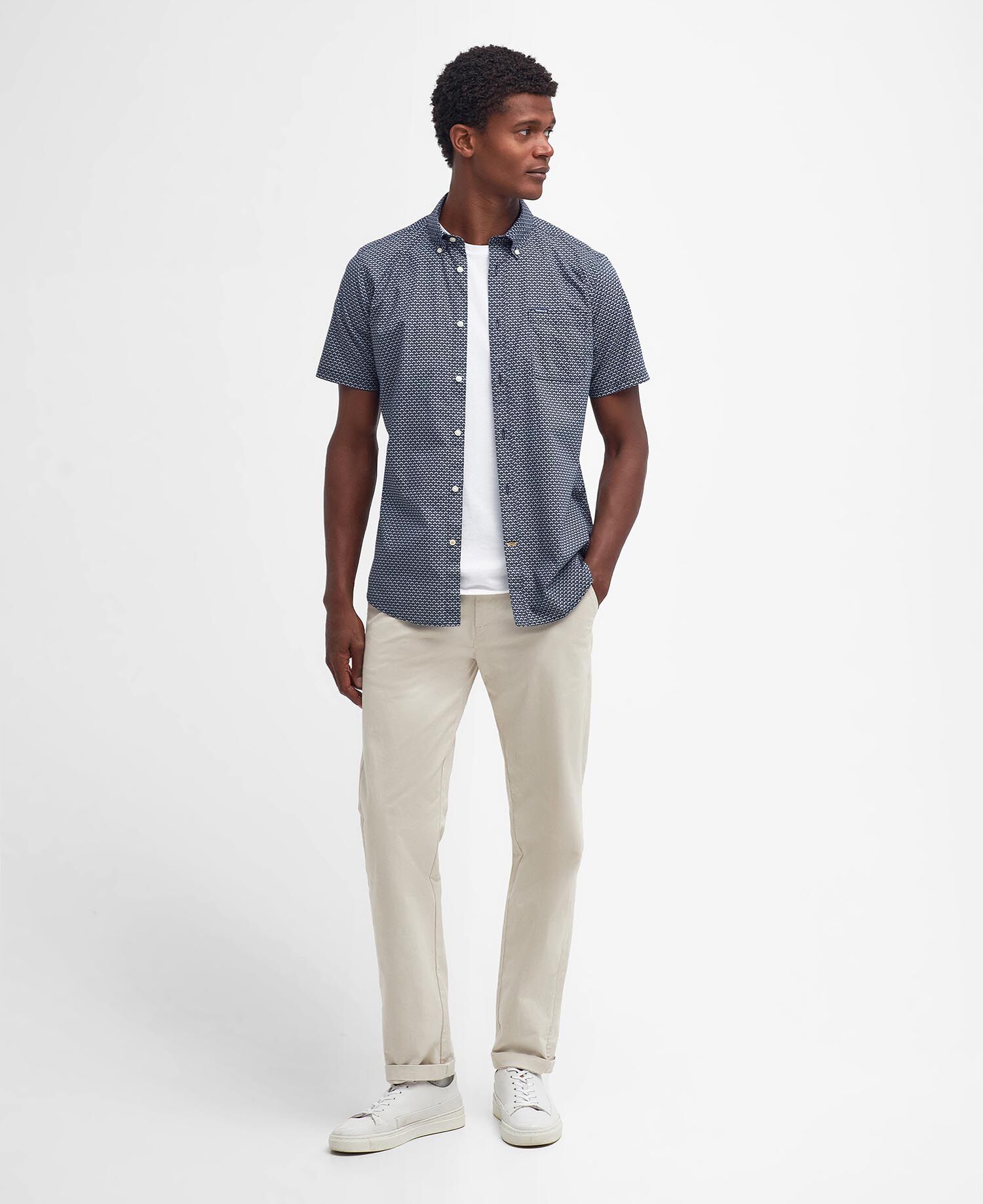 Shell Tailored Short-Sleeved Polo Shirt Classic Navy