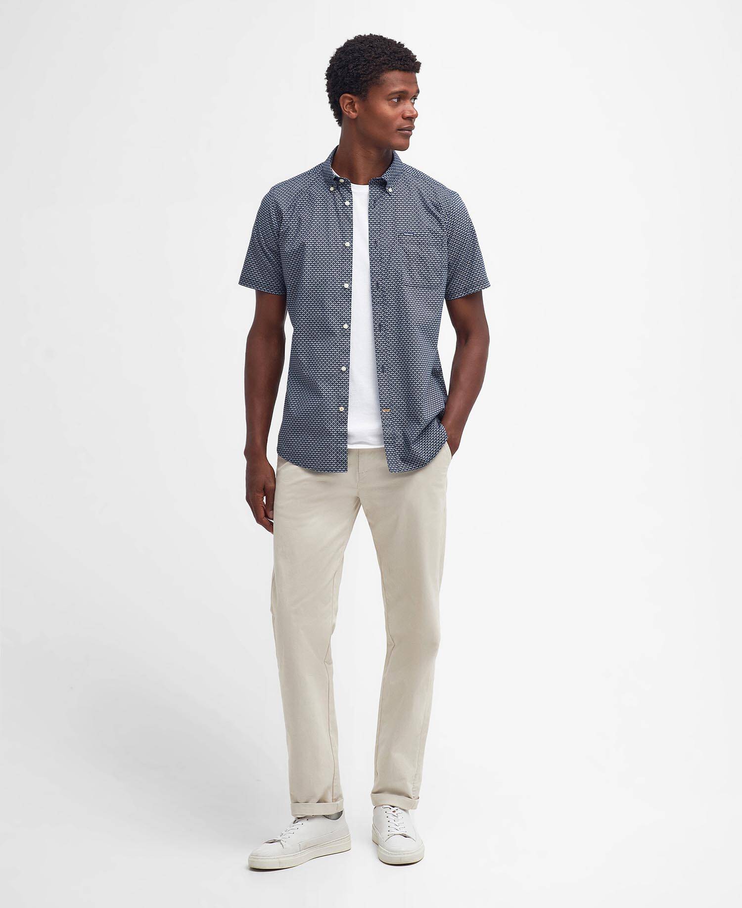 Shell Tailored Short-Sleeved Polo Shirt Classic Navy image number 1