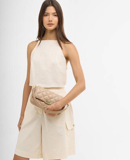 Soft Quilt Mini Soho Crossbody Bag Camel