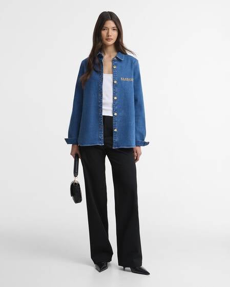 Seren Oversized Denim Shirt Denim Blue