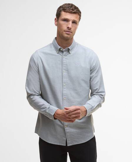 Oxford Tailored Long-Sleeved Shirt Thyme
