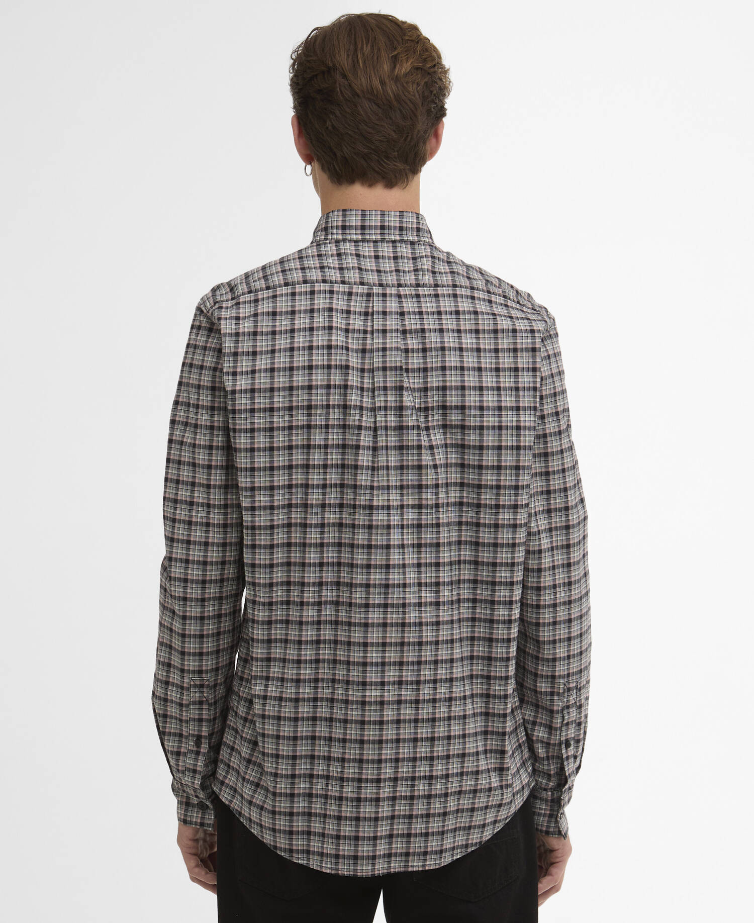 Peregrine Check Long-Sleeved Shirt Woodrose image number 2