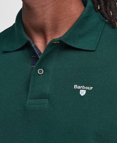 Tartan Pique Polo Shirt Seaweed