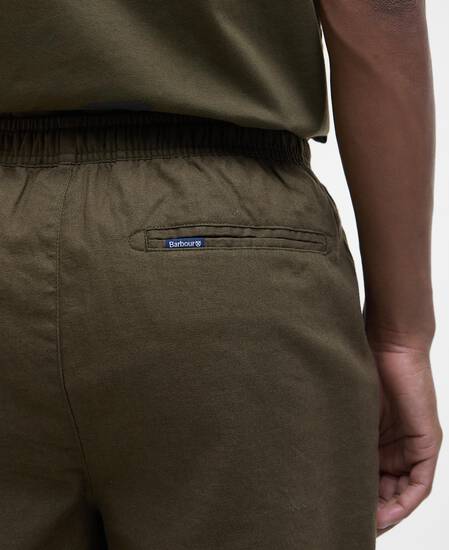 Cotton Linen Relaxed Shorts Light Sage