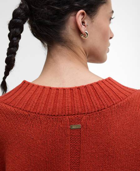 Antonia V-Neck Jumper Burnt Orange