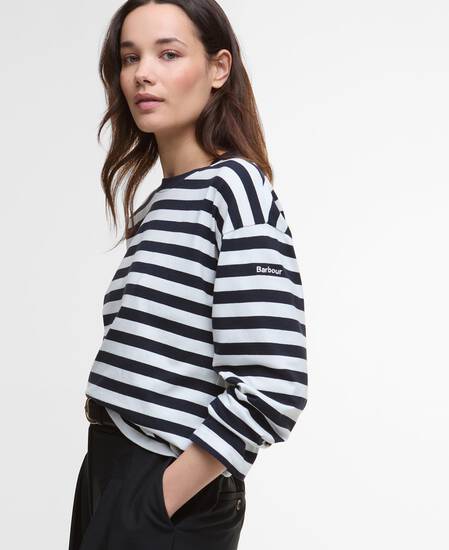 Bede Oversized Long-Sleeved T-Shirt Navy
