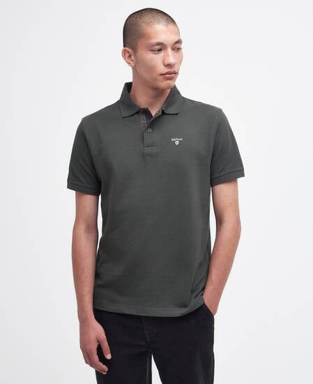 Tartan Pique Polo Shirt Forest Green