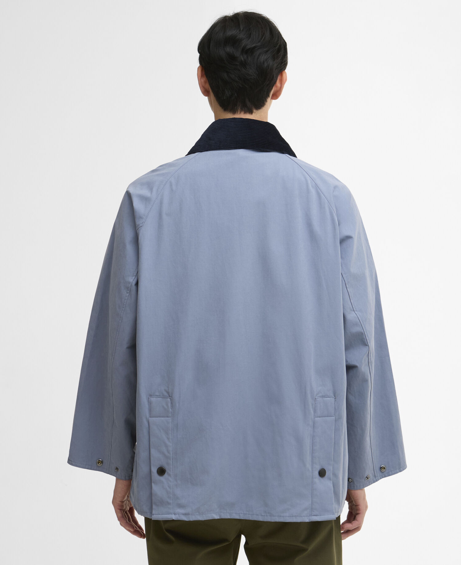 Peached Oversized Bedale Casual Jacket Washed Blue