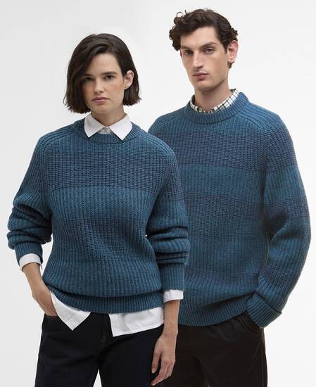 Paul Smith loves Barbour Saddle Crew Neck Jumper Rosette Blue
