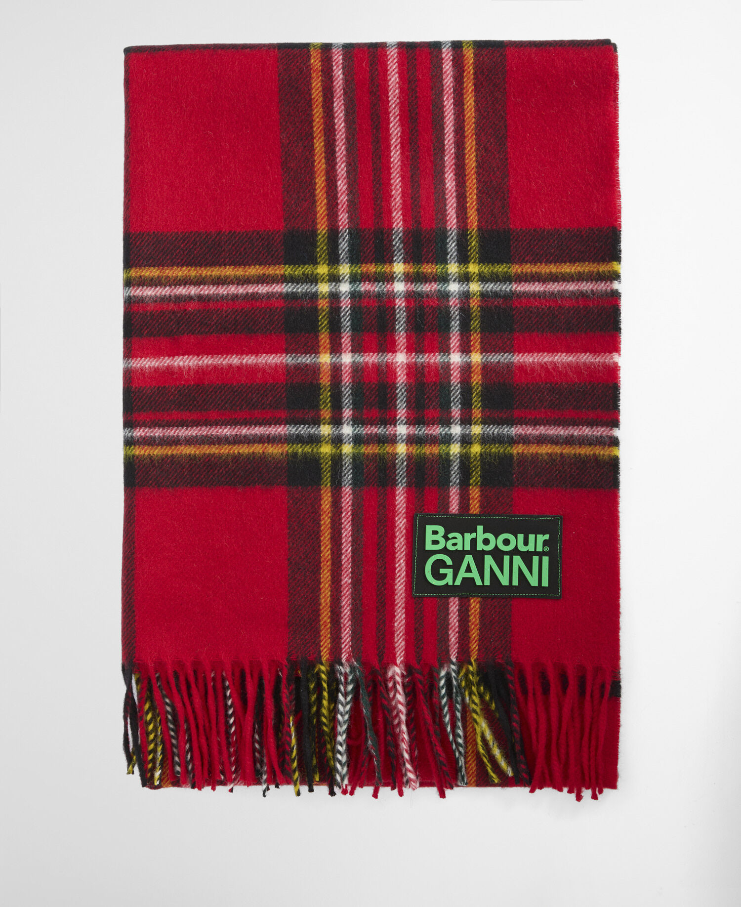 Barbour x GANNI Tartan Scarf Royal Stewart Tartan