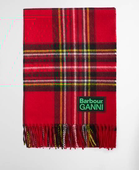 Barbour x GANNI Tartan Scarf Royal Stewart Tartan