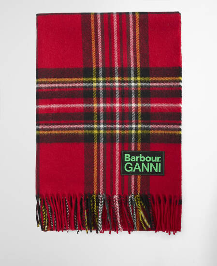 Barbour x GANNI Tartan Scarf Royal Stewart Tartan