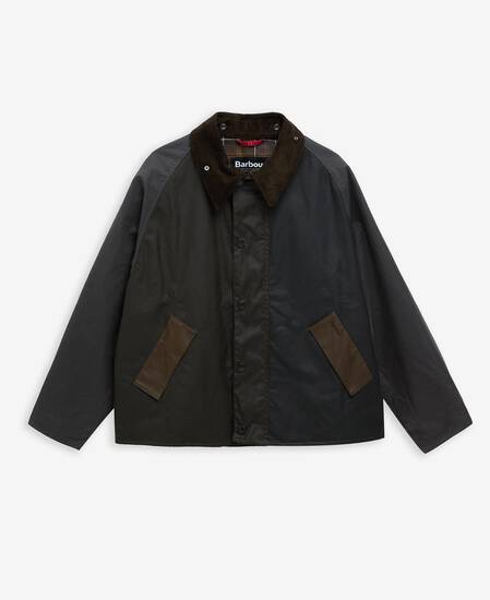 Patchwork Transport Waxed Jacket Sage Multi
