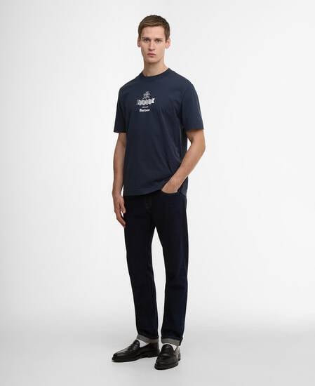 Barbour x Baracuta Vinyl Oversized T-Shirt Navy