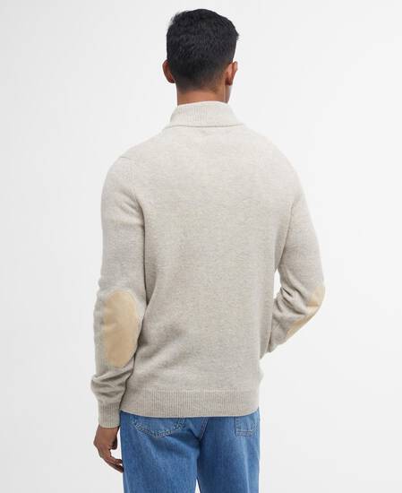 Essential Elbow Patch Jumper Pearl