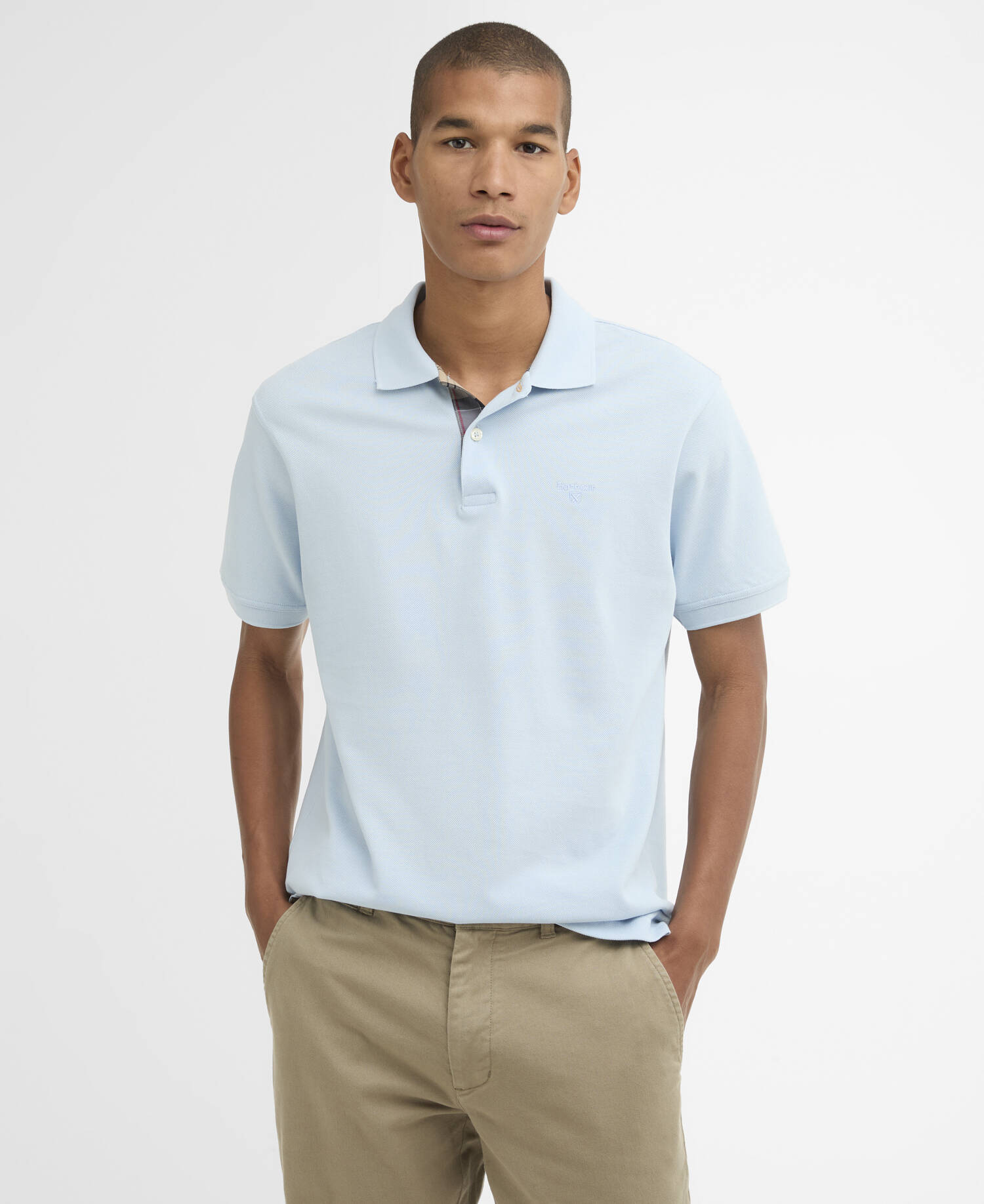 Pima Cotton Tailored Polo Sky image number 0