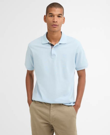 Poloshirt Pima Cotton Tailored Sky