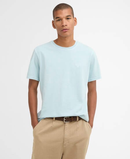 T-Shirt Washed Tartan Washed Sky