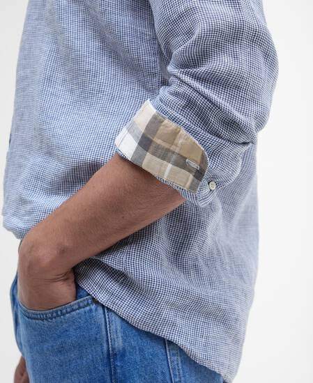 Linton Tailored Long-Sleeved Shirt Classic Navy