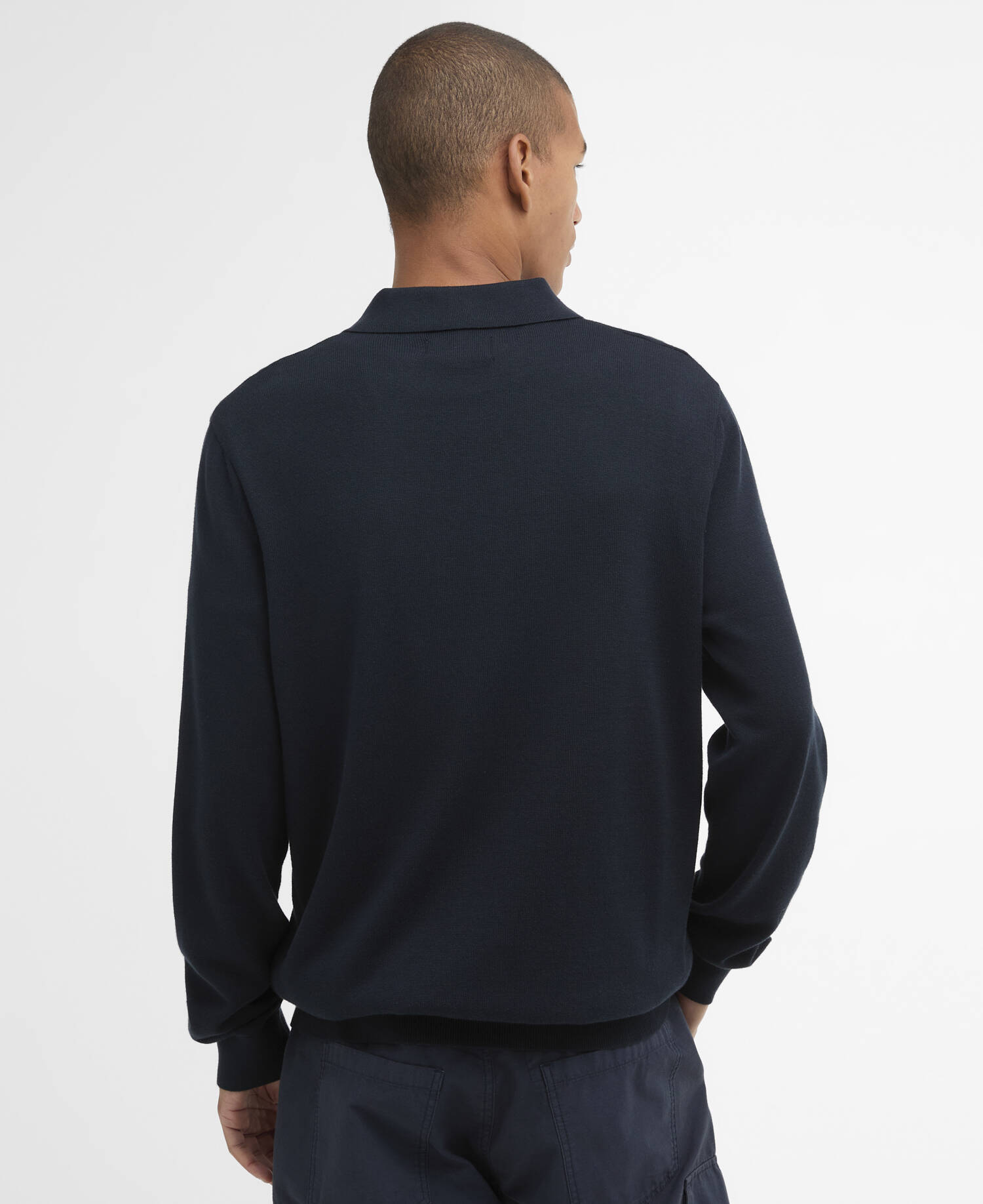 Langarm-Strickpoloshirt Pima Navy image number 2