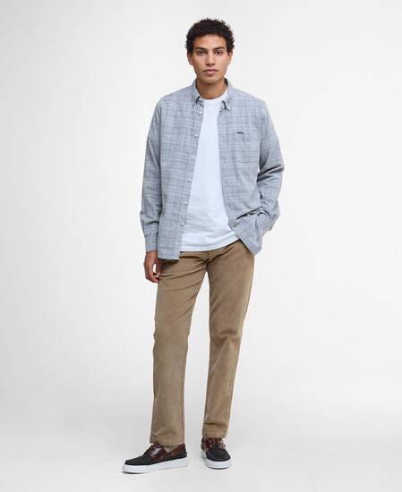 Southfield Tailored Long-Sleeved Shirt Light Grey Marl