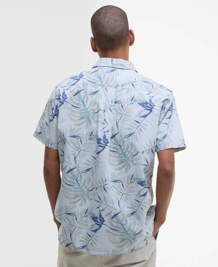 Valleyfield Palm-Print Short-Sleeved Shirt Bleached Blue Valleyfield Palm-Print Short-Sleeved Shirt Bleached Blue