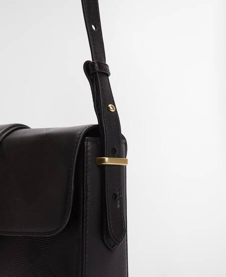 Ledertasche Rosa Crossbody Black/ Deboss Tartan